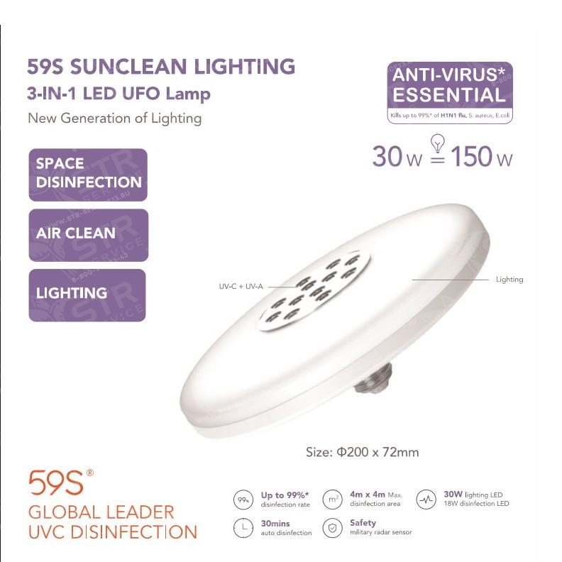 Бактерицидная LED лампа, 59S SunClean
