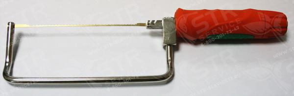Лобзик металлический с резиновой ручкой, размер L (130 мм), YJMF (Китай)