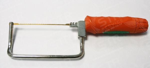 Лобзик металлический с резиновой ручкой, размер S (95 мм), YJMF (Китай)